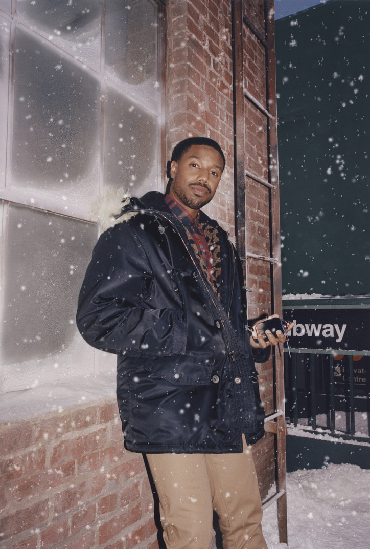 Michael B. Jordan knows you should never miss an opportunity to bust out  the shearling